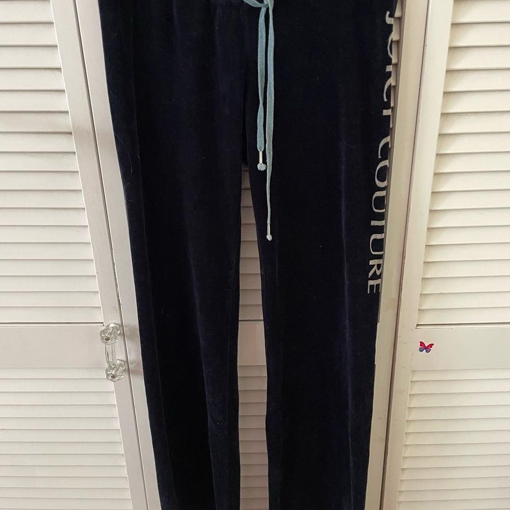 Juicy Couture navy blue flair Velour Pants